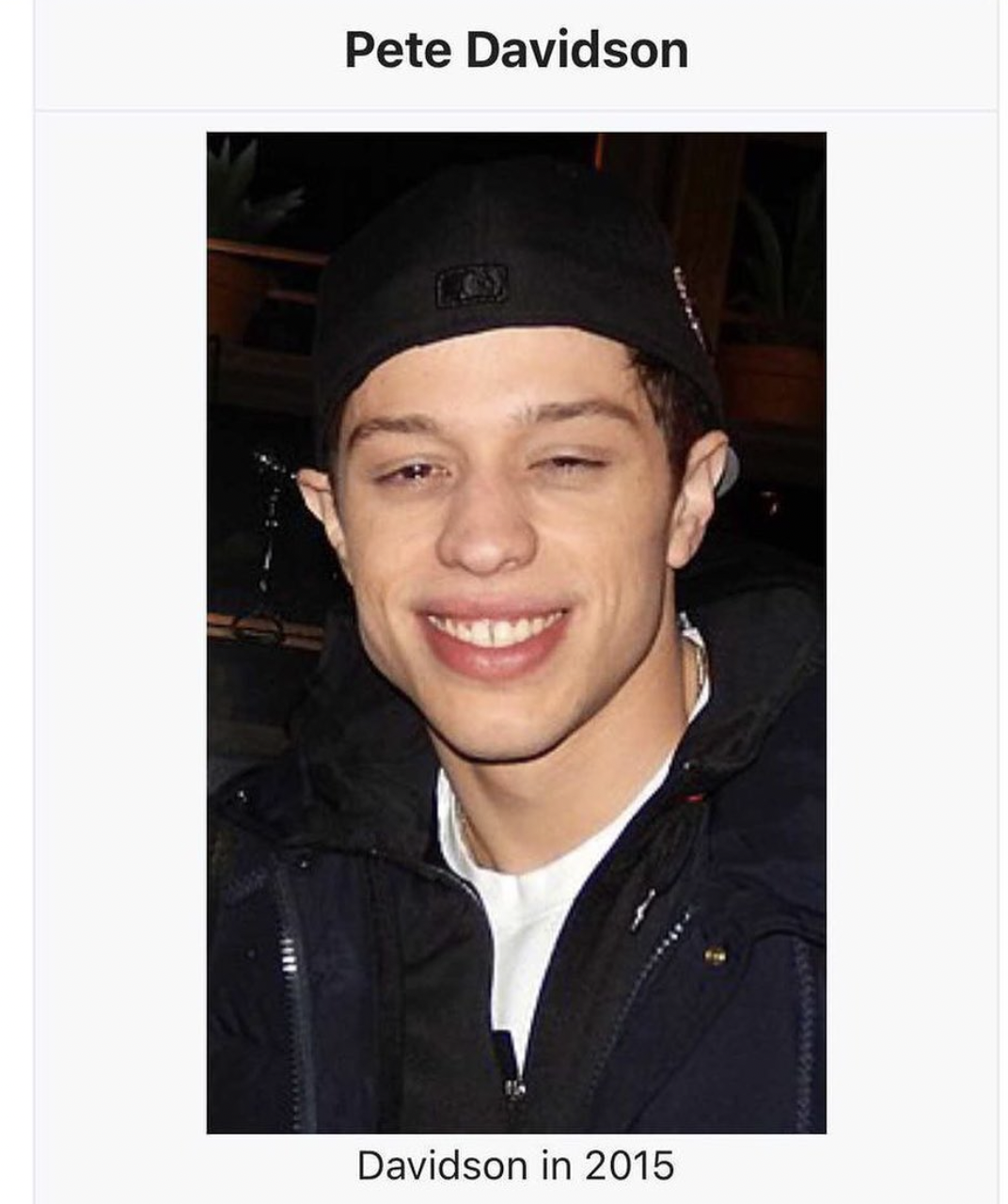 pete davidson - Pete Davidson Davidson in 2015